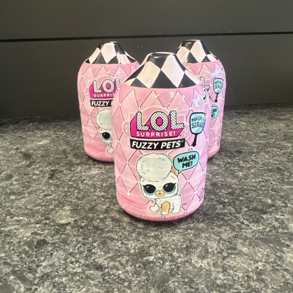 3X L.O.L. Surprise! Wash ME Fuzzy Pets BN17